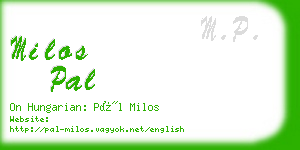 milos pal business card